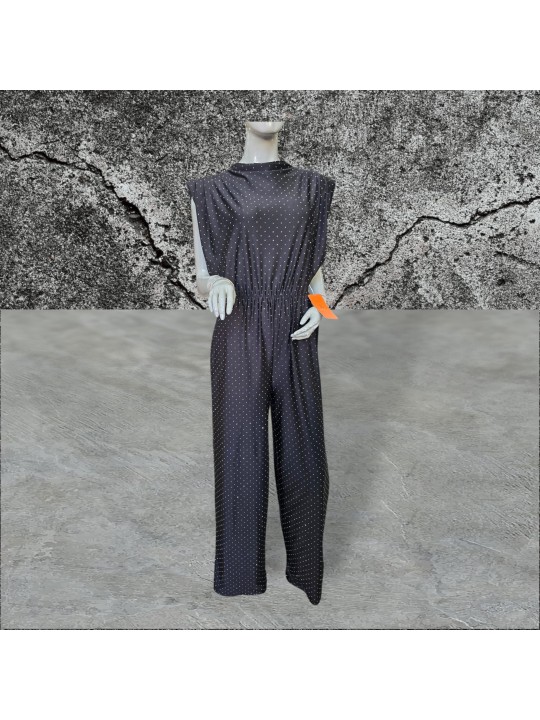 Mono largo de punto negro mujer