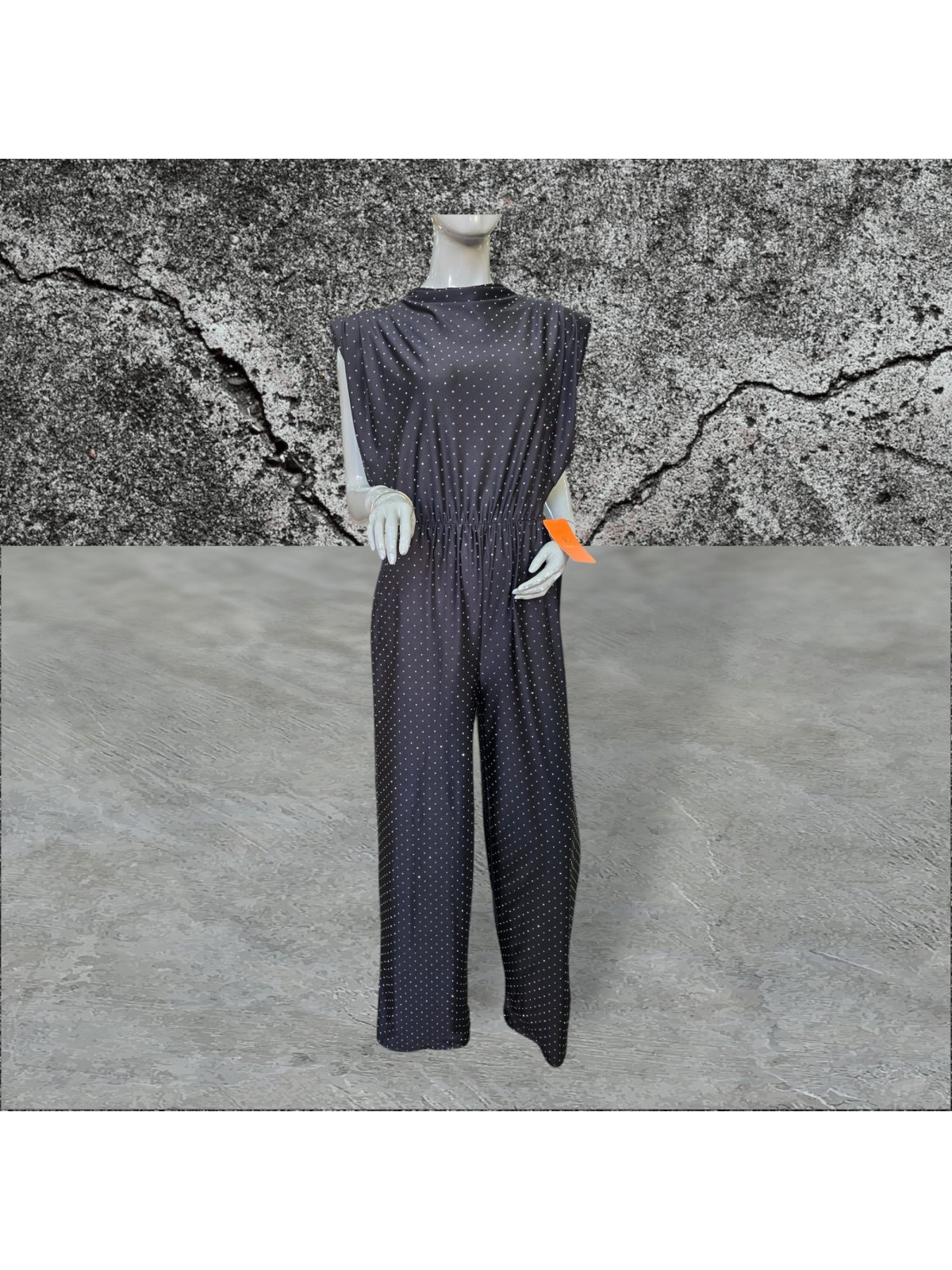 Mono largo de punto negro mujer